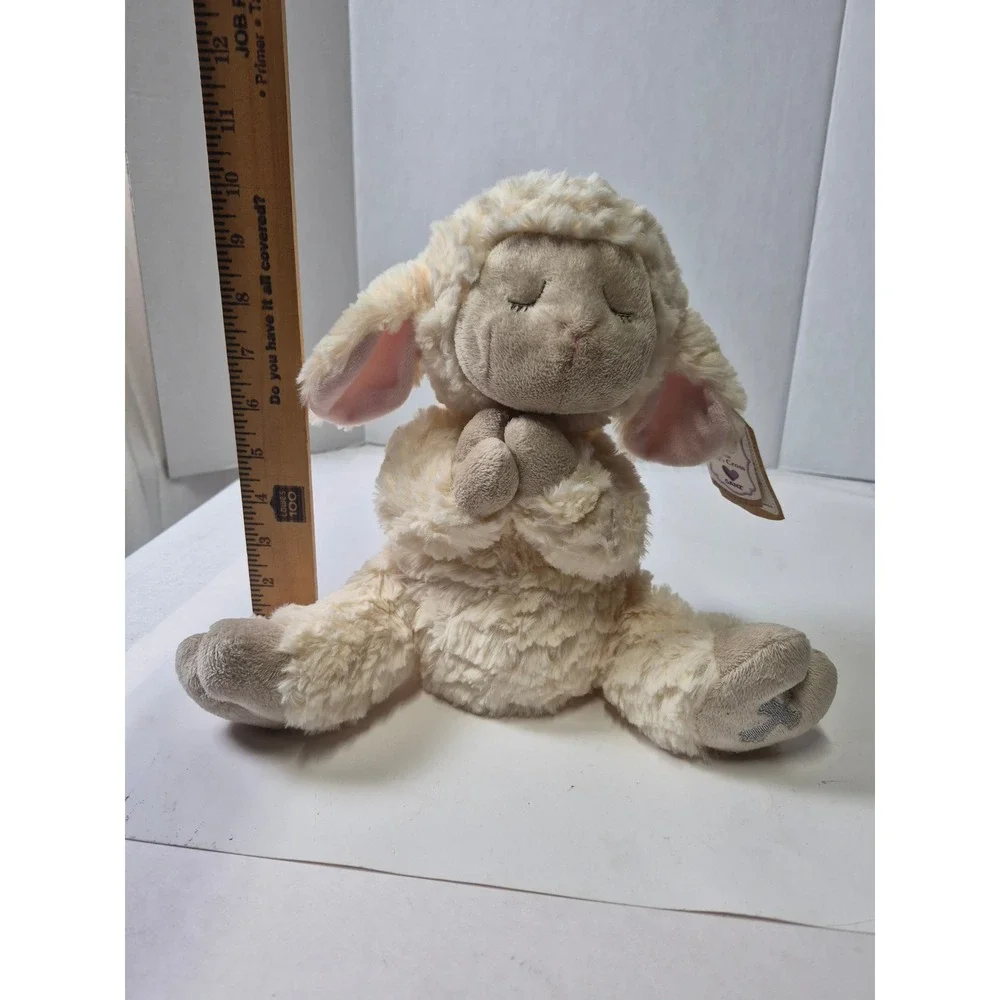 Ganz Serenity Lamb Praying Plush Cream Stuffed Animal HE10233 Religious Gift 9in